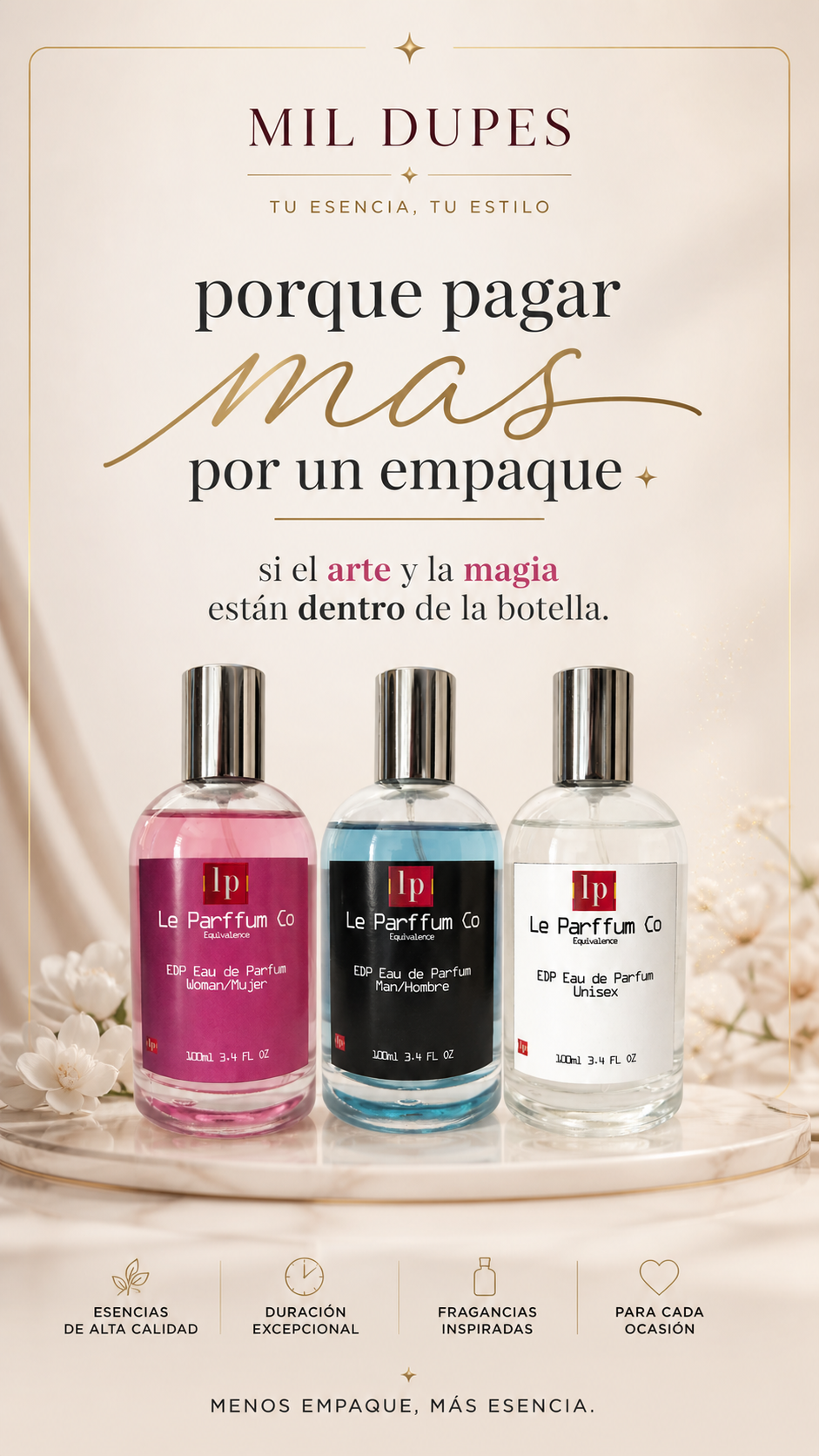 3 Dupes de tus Favoritos 100ml LP Unisex Mil Dupes